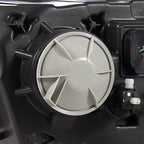 Projector headlight adjuster close-up for 2010-2014 Ford Mustang
