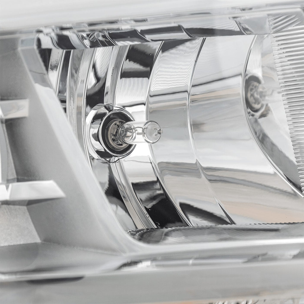 Halogen projector headlight mounting tab close-up for 2015-2017 Ford Expedition