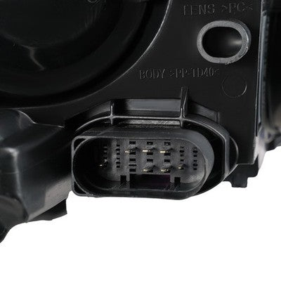 Passenger side Black Halogen headlight close-up for 2015-2018 Ford Focus (view 11)