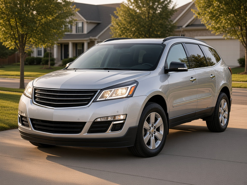 2013-2017 Chevrolet Traverse with chrome halogen headlights installed