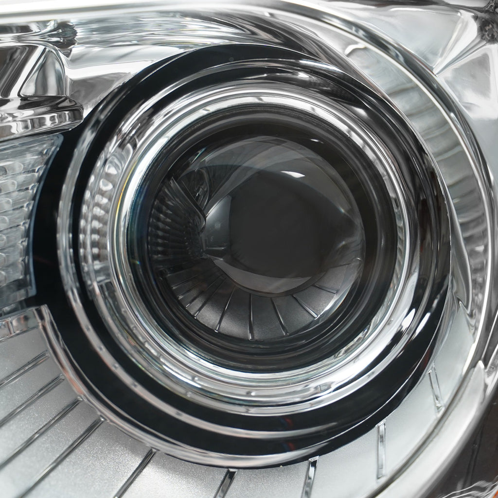 Passenger side Chrome HID Projector headlight close-up for 2011-2014 Chrysler 300 (view 11)