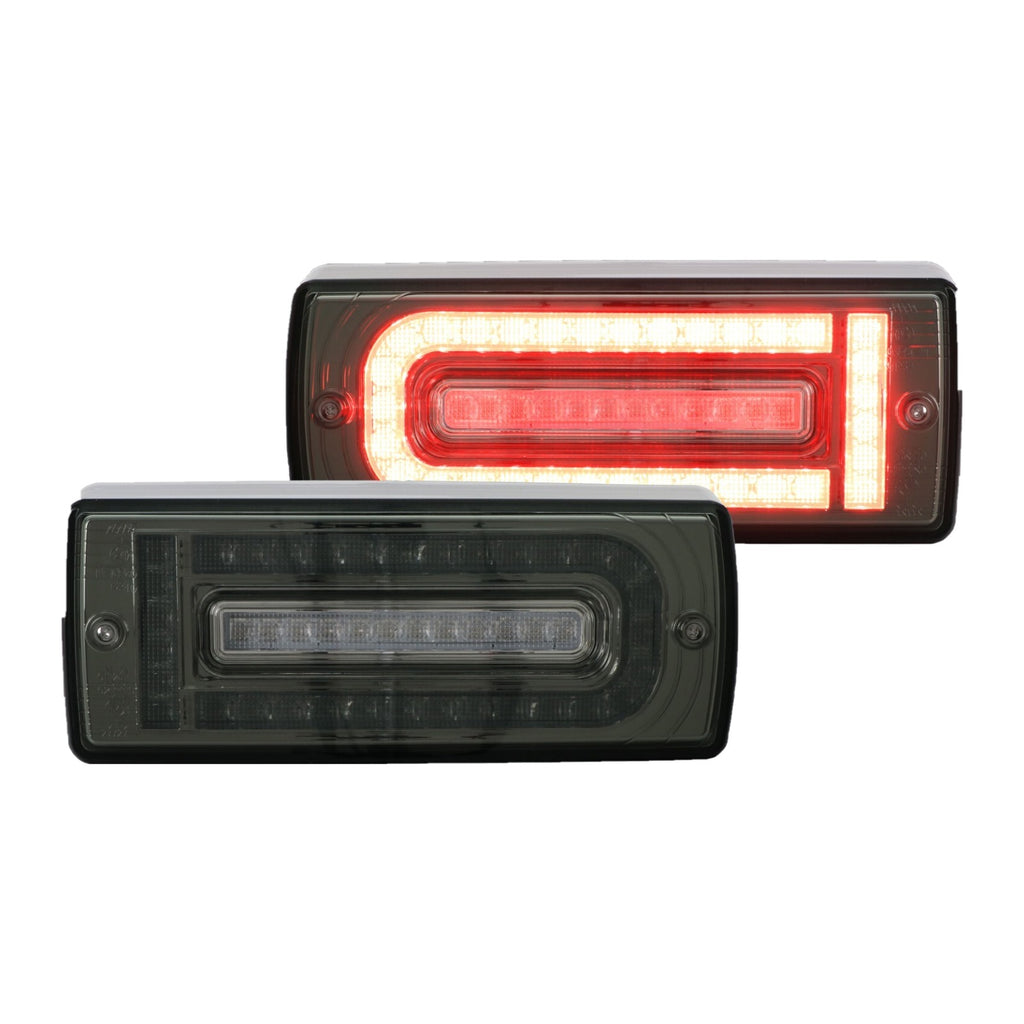 2019+ Style Full LED Sequential Smoke Tail Lights Pair for Mercedes-Benz G-Class W463 (2007-2018) - left and right pair