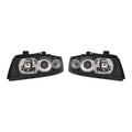 Euro Black Clear Corner Projector Headlights for Audi A4 / S4 B6 Xenon Models (2002-2005) - left and right pair