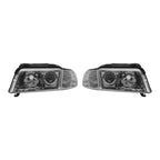 Euro Chrome Clear Corner Projector Headlights for Audi A4 B5 / S4 (1999-2002) - left and right pair