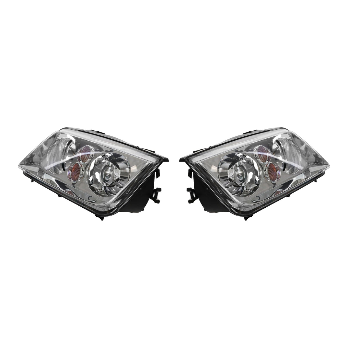 OE Xenon Style Chrome Projector Headlights for Volkswagen Jetta MK4 Halogen Models (1999-2004) - left and right pair