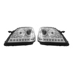 S-Class Style LED DRL Chrome Projector Headlights for Mercedes-Benz ML-Class W164 Halogen Models (2006-2008) - left and right pair