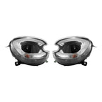 Black LED DRL Projector Headlights for MINI Countryman R60 and Paceman R61 Xenon Models - left and right pair