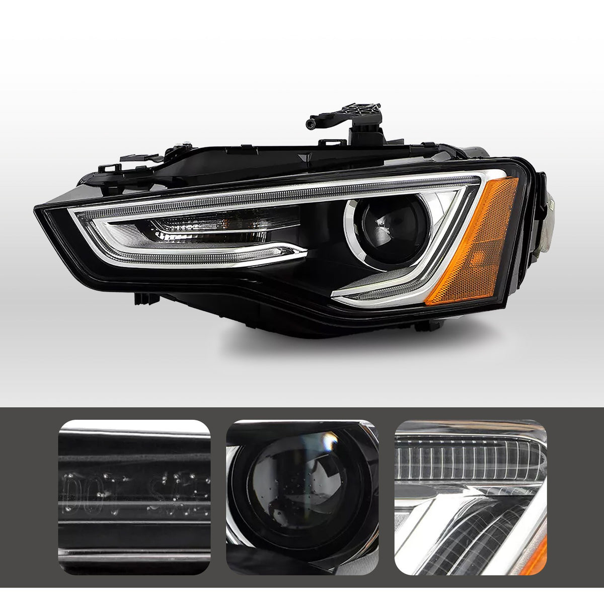 Hid headlight reflector close-up for 2013-2017 Audi A5