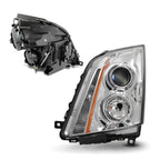 Halogen headlight DOT marking close-up for 2008-2014 Cadillac CTS