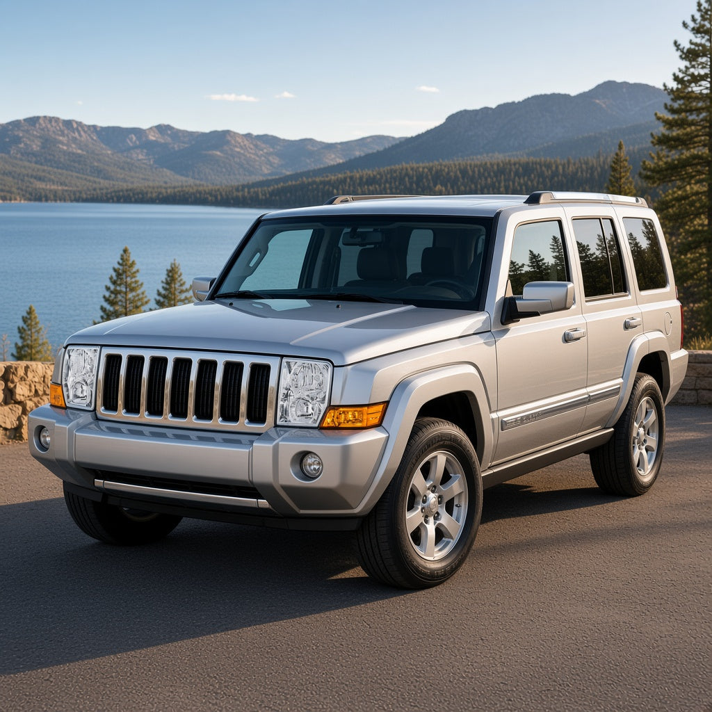 2006-2010 Jeep Commander with Chrome Halogen headlights installed