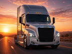 2018-2024 Freightliner Cascadia with Black Halogen headlights installed