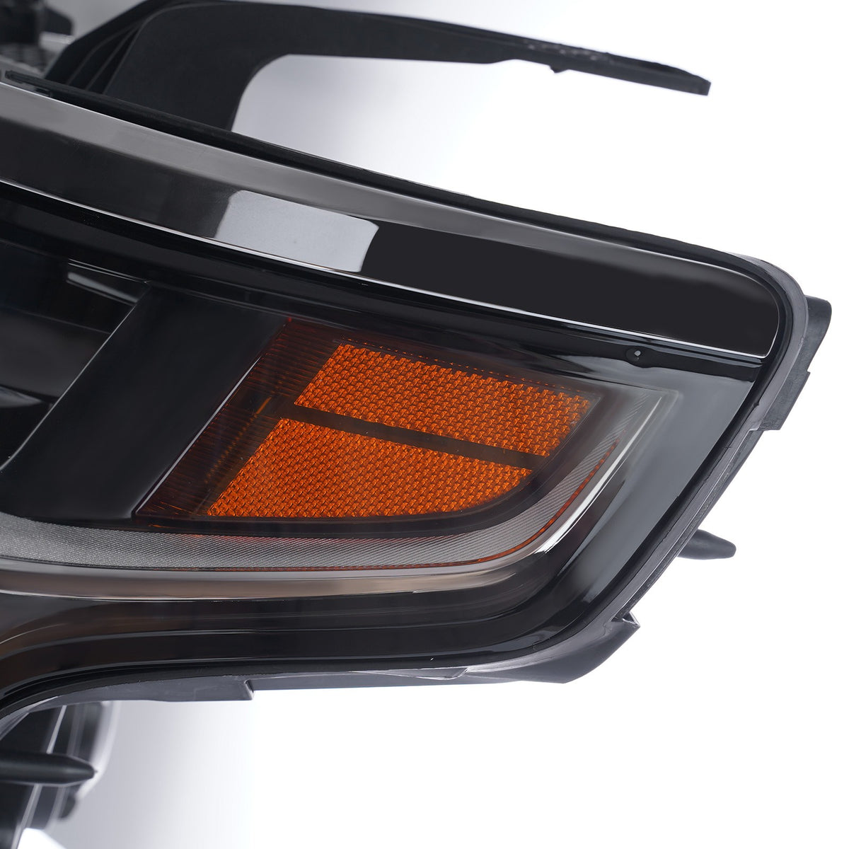 Halogen projector headlight inner detail close-up for 2015-2020 Chevy Tahoe