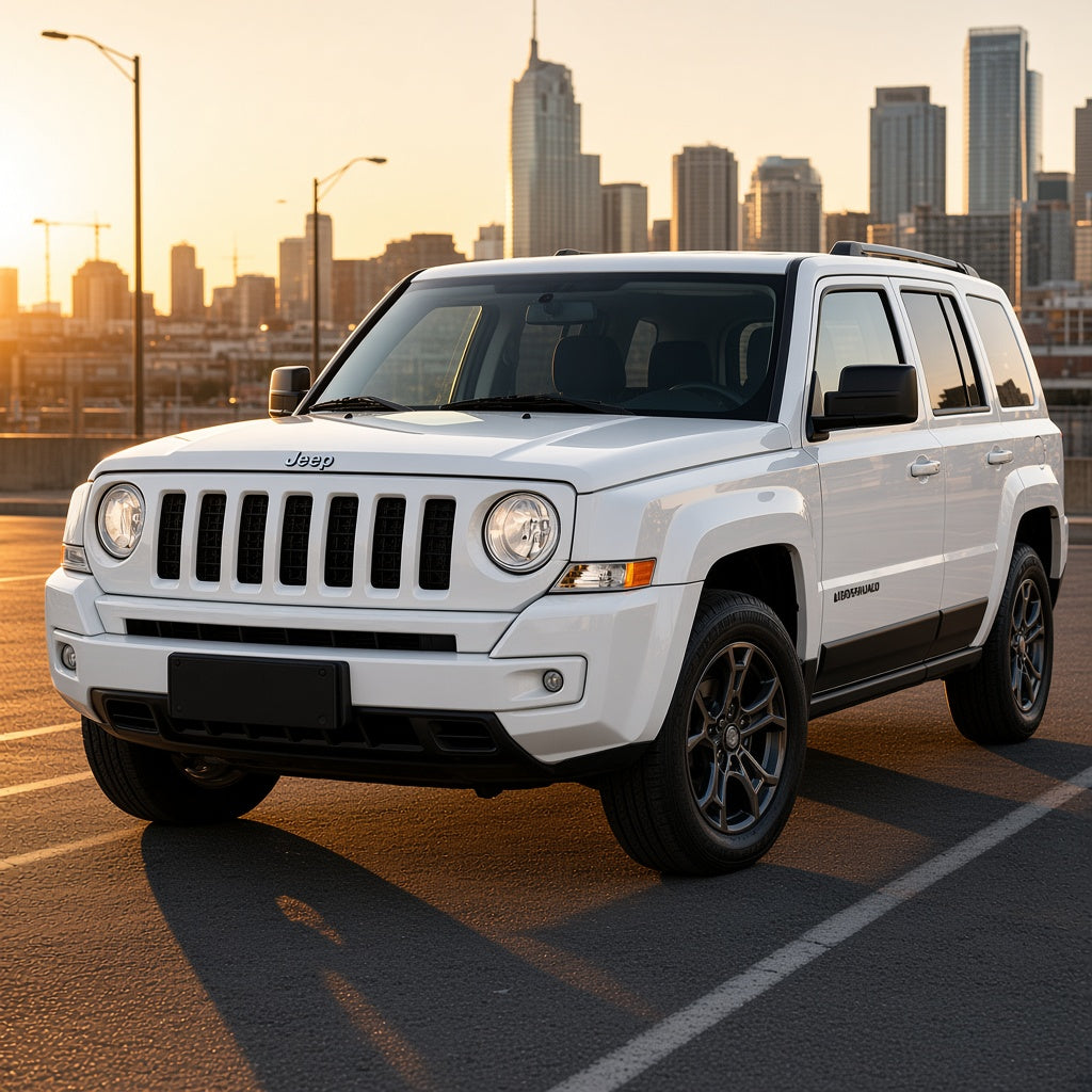 2007-2017 Jeep Patriot with Chrome Halogen headlights installed