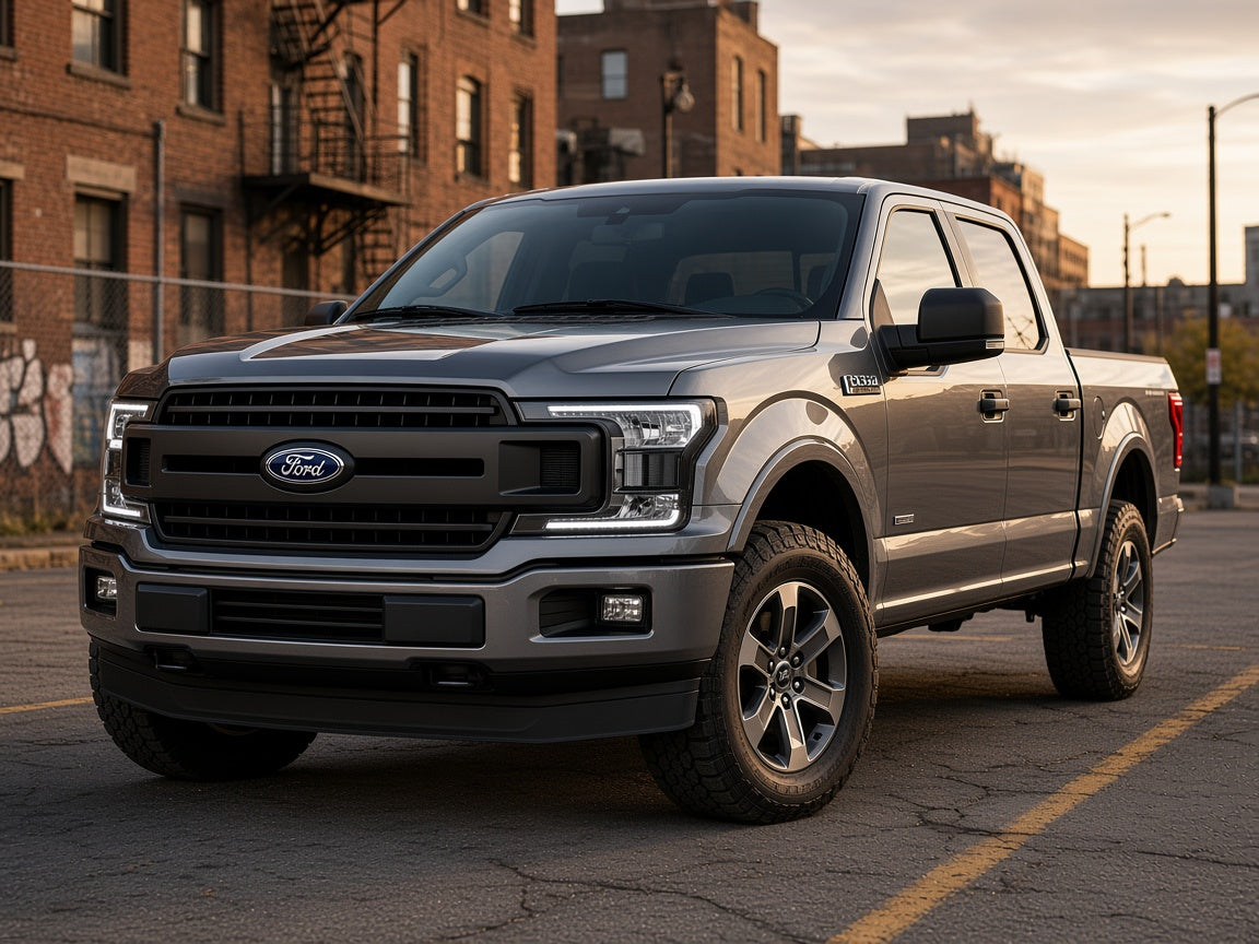 2018-2020 Ford F-150 with Black Halogen headlights installed