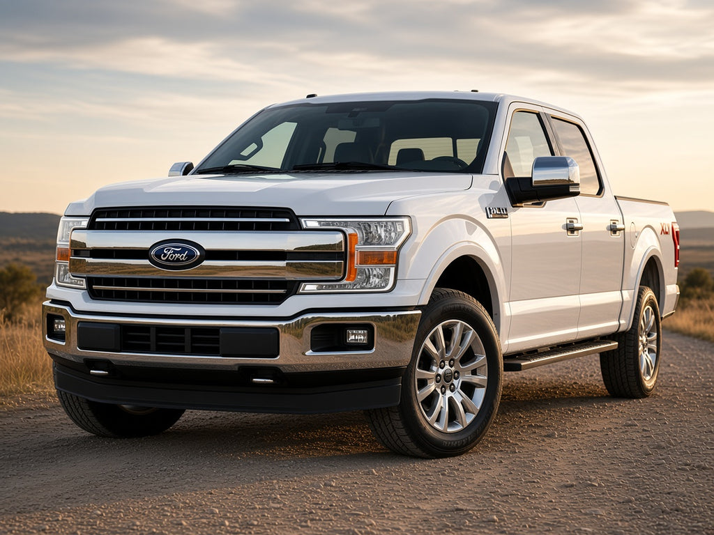 2018-2020 Ford F-150 with Chrome Halogen headlights installed