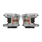 Chrome Halogen Headlights Pair for Ford F-150 (2018-2020)