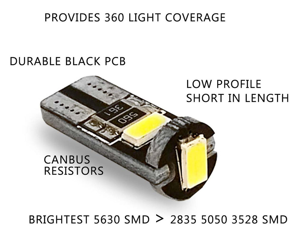 W5W 194 LED Wedge CANBUS Error Free Interior Exterior Bulbs Lighting
