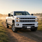 2015-2019 Chevy Silverado 2500HD with black halogen headlights installed