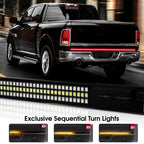 Tailgate Rigid LED Strip 60 inches Red White Sequential Amber - GENSSI Lighting