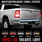 Tailgate Rigid LED Strip 60 inches Red White Sequential Amber - GENSSI Lighting