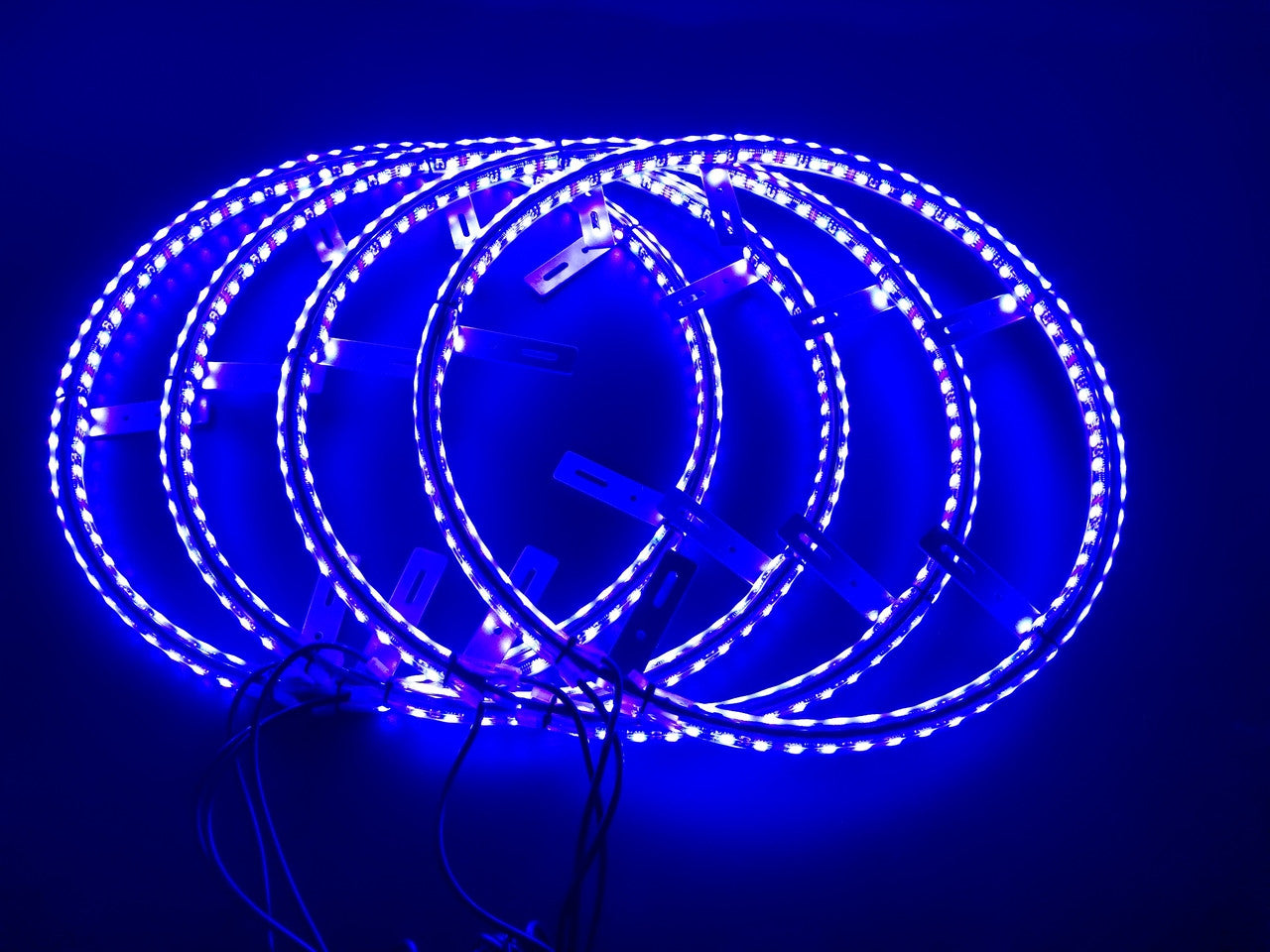 LED Wheel Light Kit Chase Moving Signal and Brake Function Wireless 18" Lighting