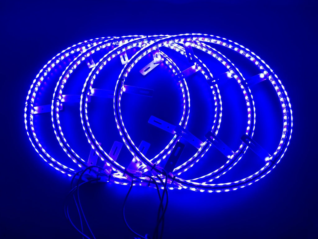 LED Wheel Light Kit Chase Moving Signal and Brake Function Wireless 18" Lighting