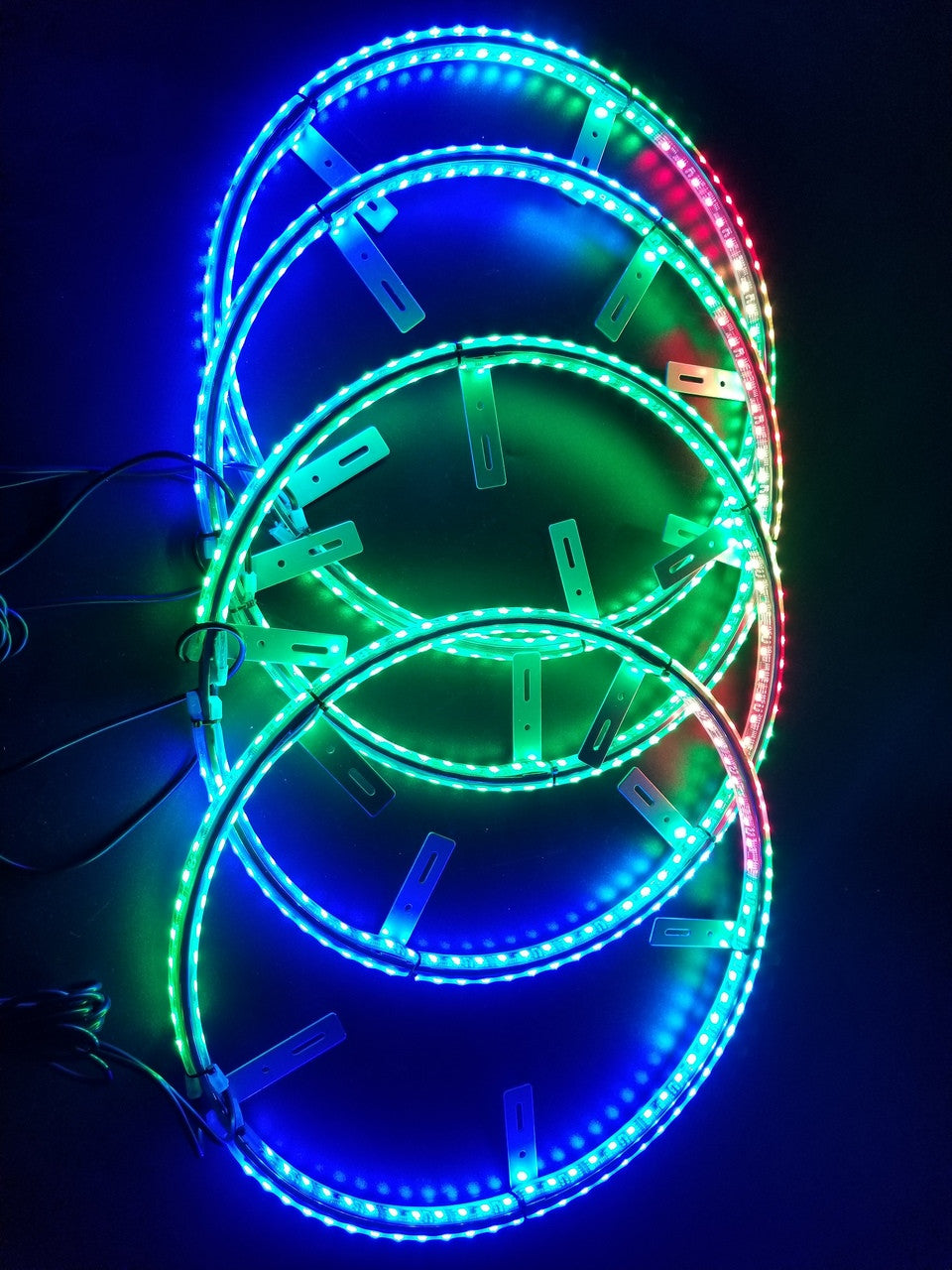 LED Wheel Lights Kit with Turn Signal and Red Brake Function Lighting