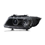 Halogen headlight wiring close-up for 2009-2012 BMW 3 Series E90