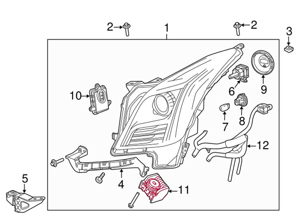 Daytime Running Light DRL LED Headlight Module 2279137 for Cadillac XTS 2013-2017 Lighting