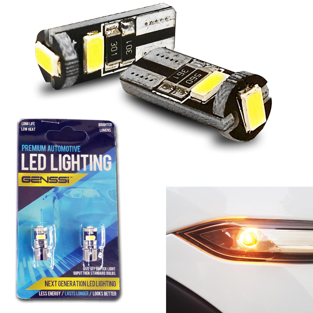 W5W 194 LED Wedge CANBUS Error Free Interior Exterior Bulbs Amber Lighting