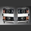 Halogen Headlights Pair w/ Bulbs for Chevy Silverado 2500HD 3500HD (2015-2019)