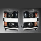 Halogen Headlights Pair w/ Bulbs for Chevy Silverado 2500HD 3500HD (2015-2019)