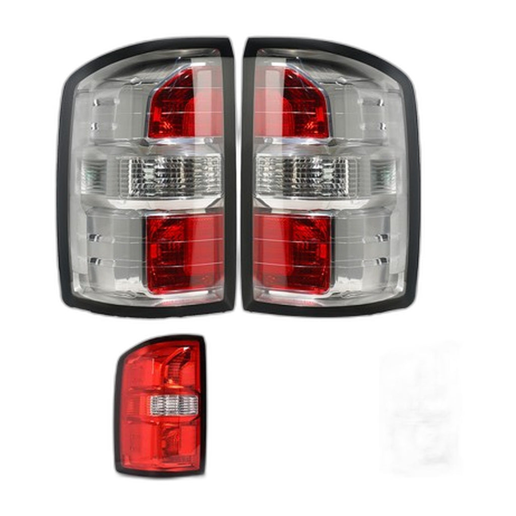 Chrome Halogen Tail Lights Pair for GMC Sierra 1500 (2014-2018)