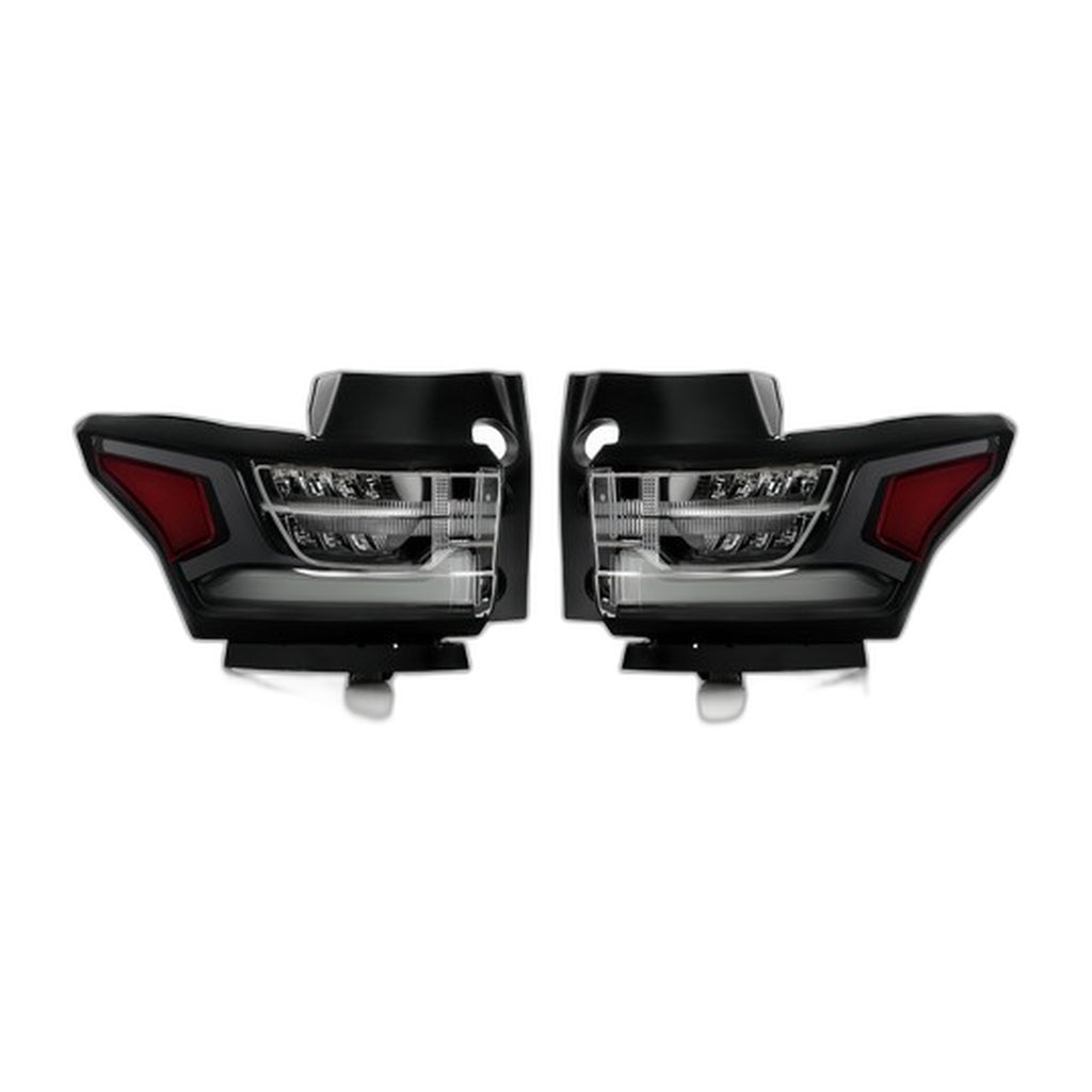 Black Full LED Outer Tail Lights Pair for Chevy Traverse (2018-2021)