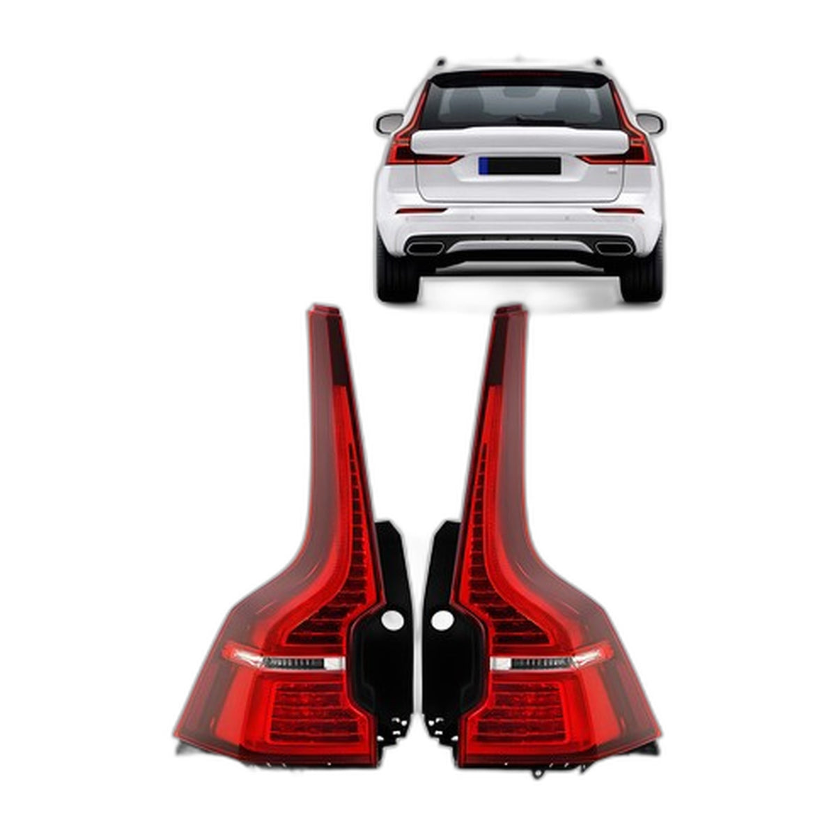 Full LED Outer Tail Lights Pair for Volvo XC60 (2018-2025)