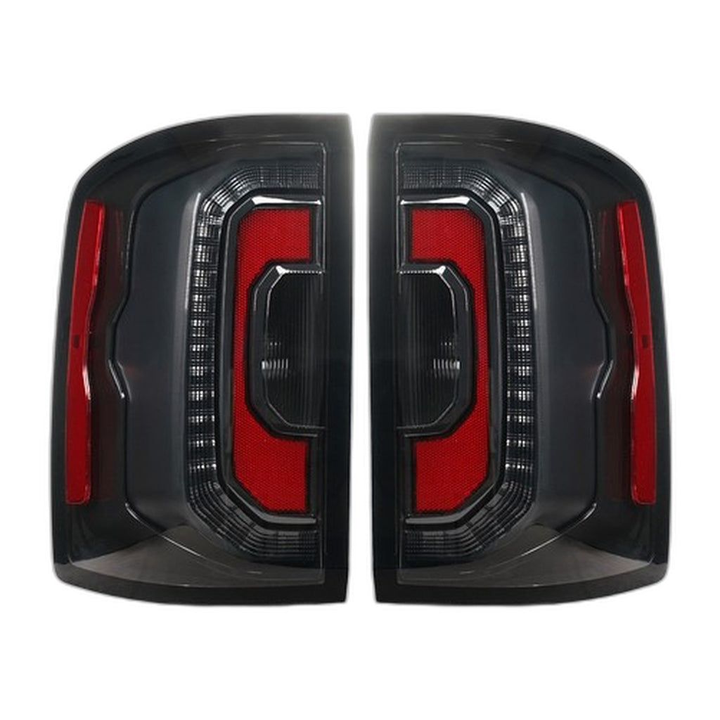 LED Tail Lights Pair for GMC Sierra 1500 2500HD 3500HD Halogen Models (2014-2018)
