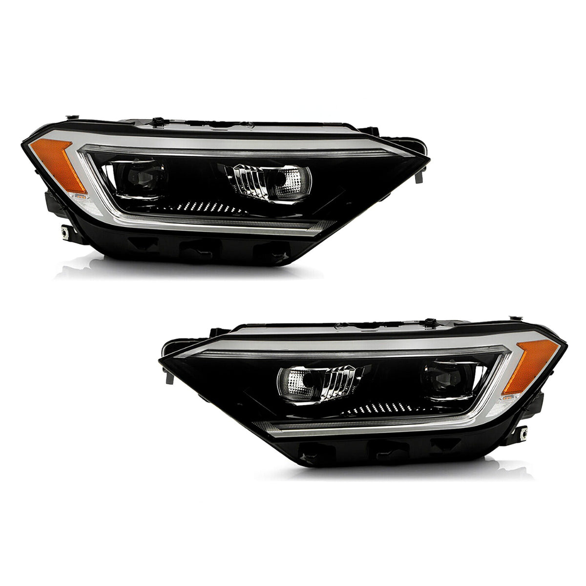 LED Projector Headlights Pair w/ LED DRL, 8-Pin for VW Jetta (2019-2024)