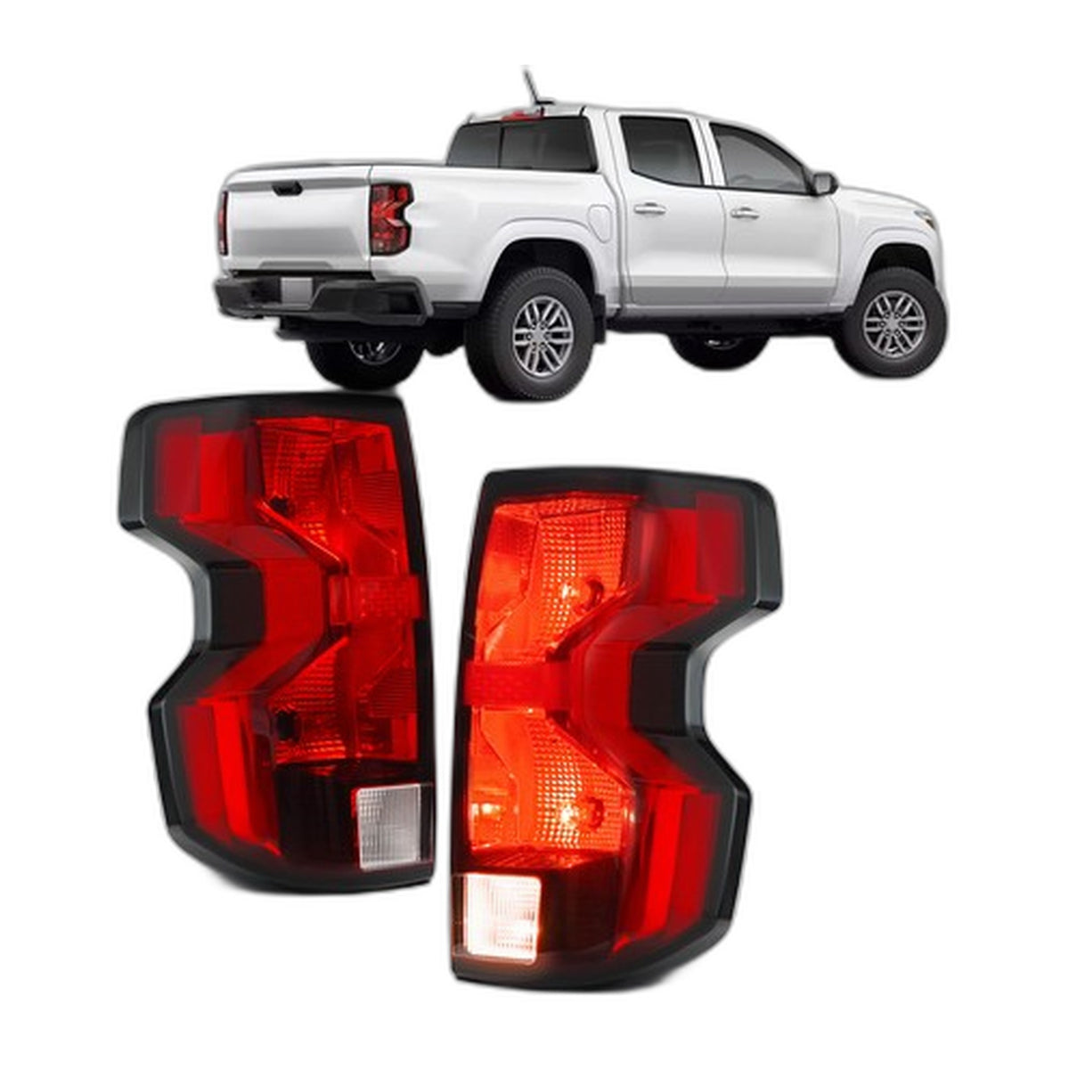 Halogen Tail Lights Pair for Chevy Colorado WT LT Trail Boss (2023-2026)