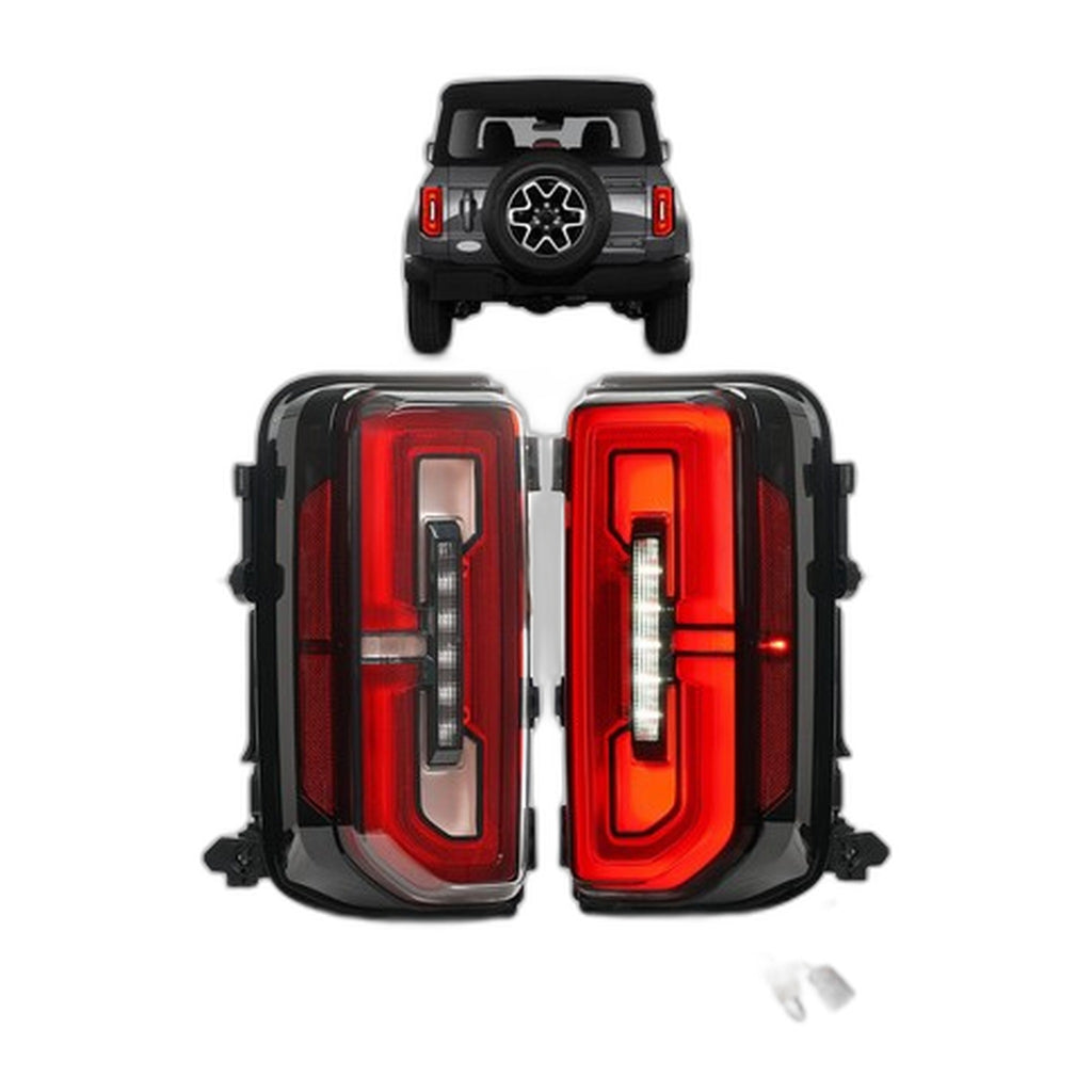 LED Tail Lights Pair for Ford Bronco Base Halogen Models (2021-2026)