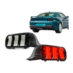 Clear Black LED Tail Lights Pair for Ford Mustang (2024)