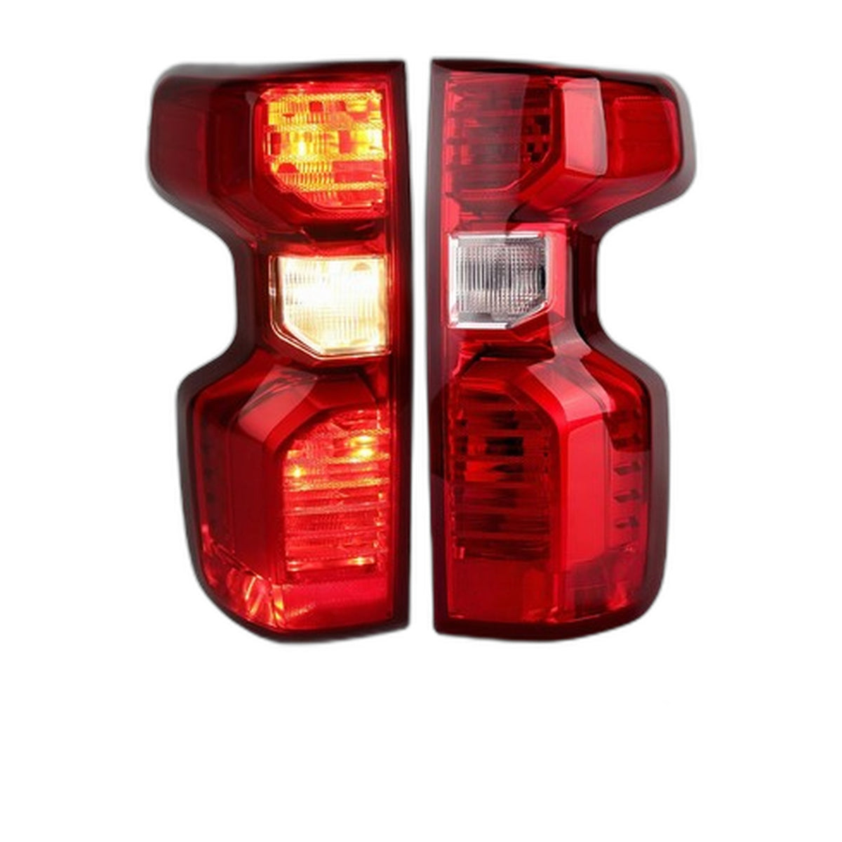 Chrome Halogen Tail Lights Pair for Chevy Silverado 1500 (2019-2026)