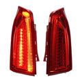 Red LED Tail Lights Pair for Cadillac ATS Sedan (2013-2018)