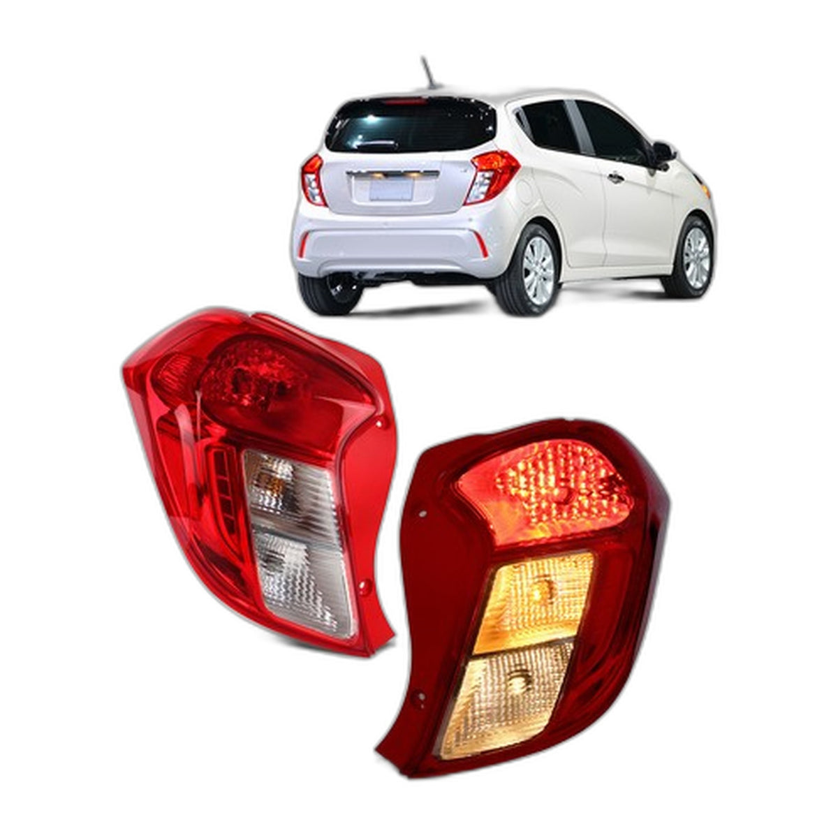 Halogen Tail Lights Pair for Chevy Spark (2016-2022)