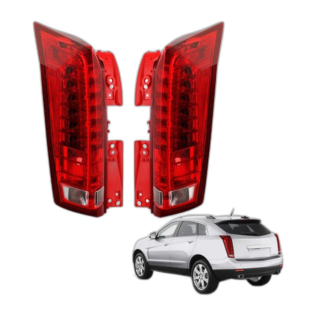Red LED Tail Lights Pair for Cadillac SRX (2010-2016)