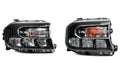 LED Headlights Pair w/ LED Module, Black for Ford Maverick XL XLT (2022-2024)
