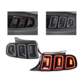 Black Sequential LED Tail Lights Pair for Ford Mustang (2013-2014)