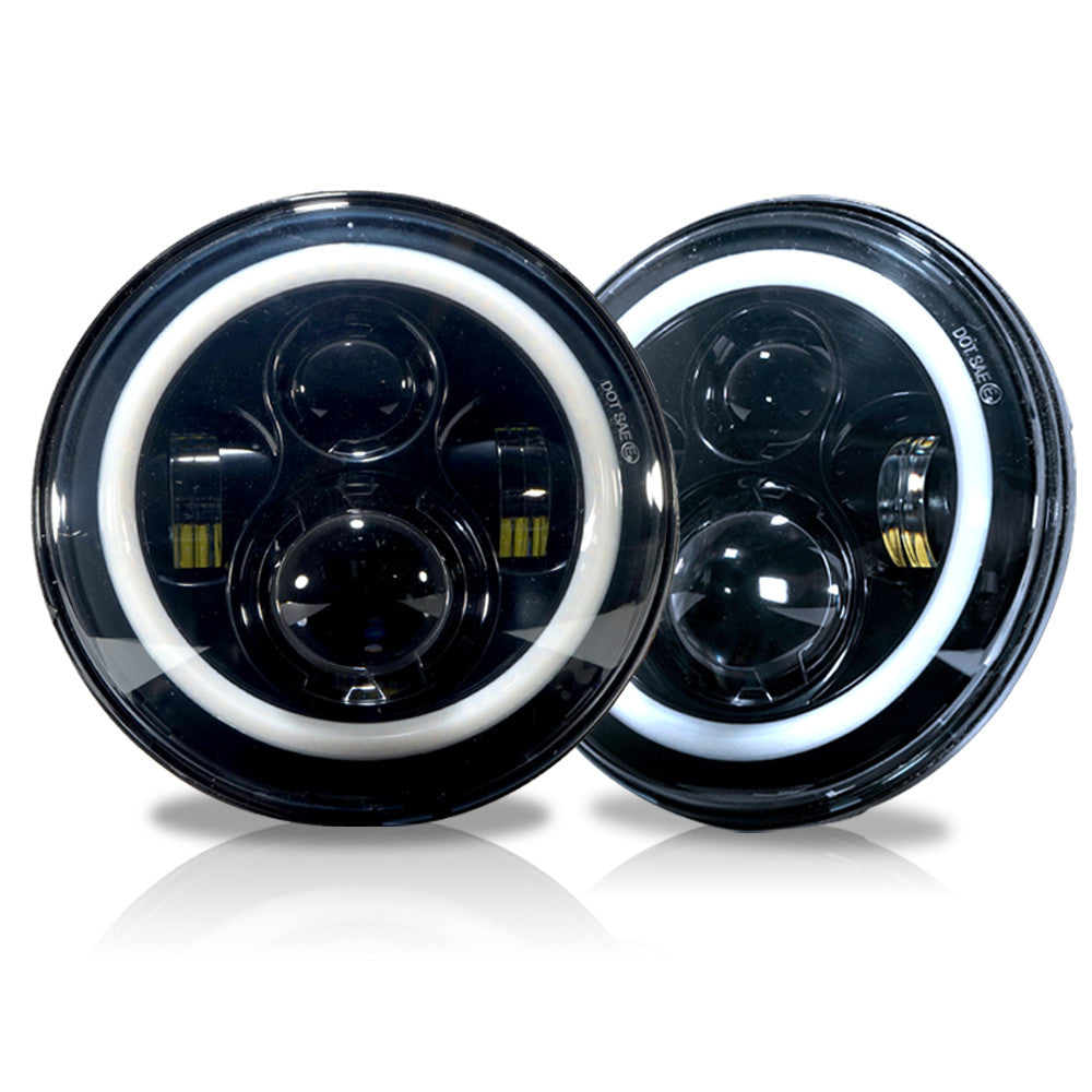 HALO RGB CHASE Projector LED Headlights for Wrangler 1996-2018 Lighting