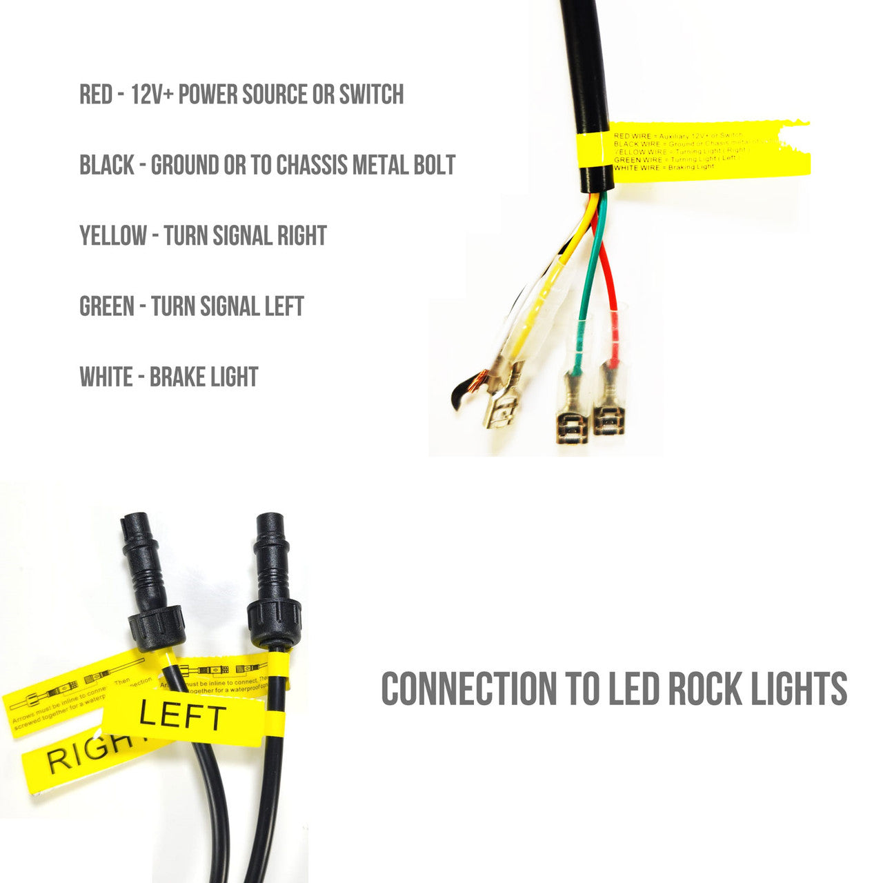 Vader LED Under Body Rock Lights Color Flow with Bluetooth Controller 8x Lighting