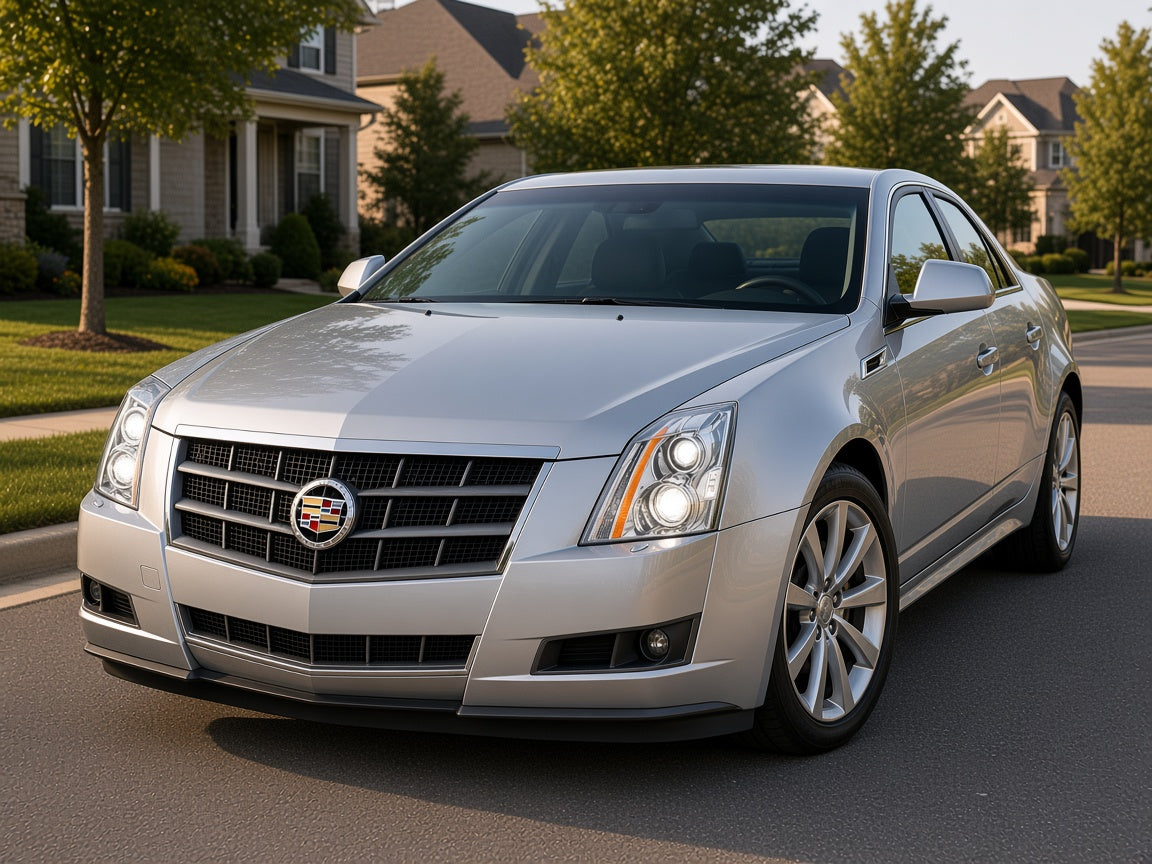 2008-2014 Cadillac CTS with chrome halogen projector headlights installed