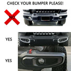 LED Halo Fog Lights for Jeep Wrangler JL Gladiator Rubicon Sahara - GENSSI Lighting